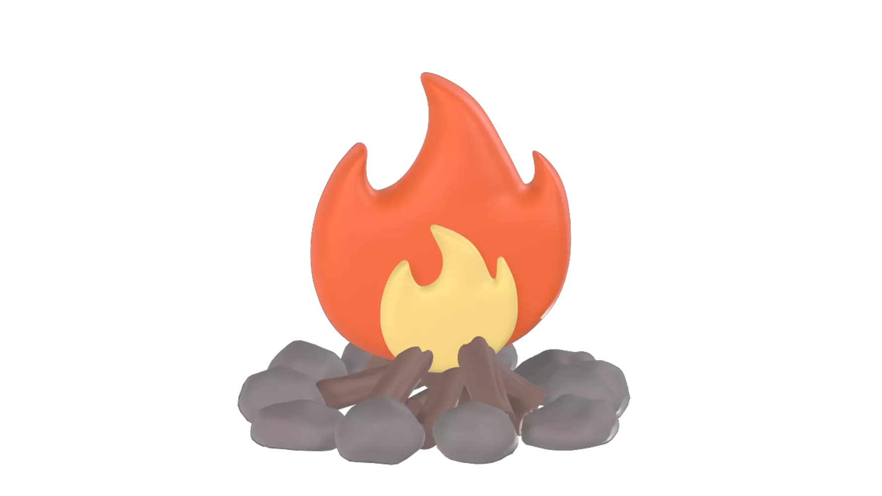 Bonfire On 3D Graphic