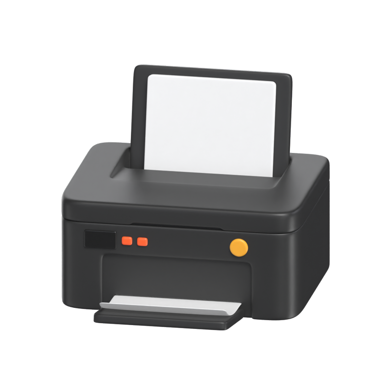 Printer 3D Model For Office Work