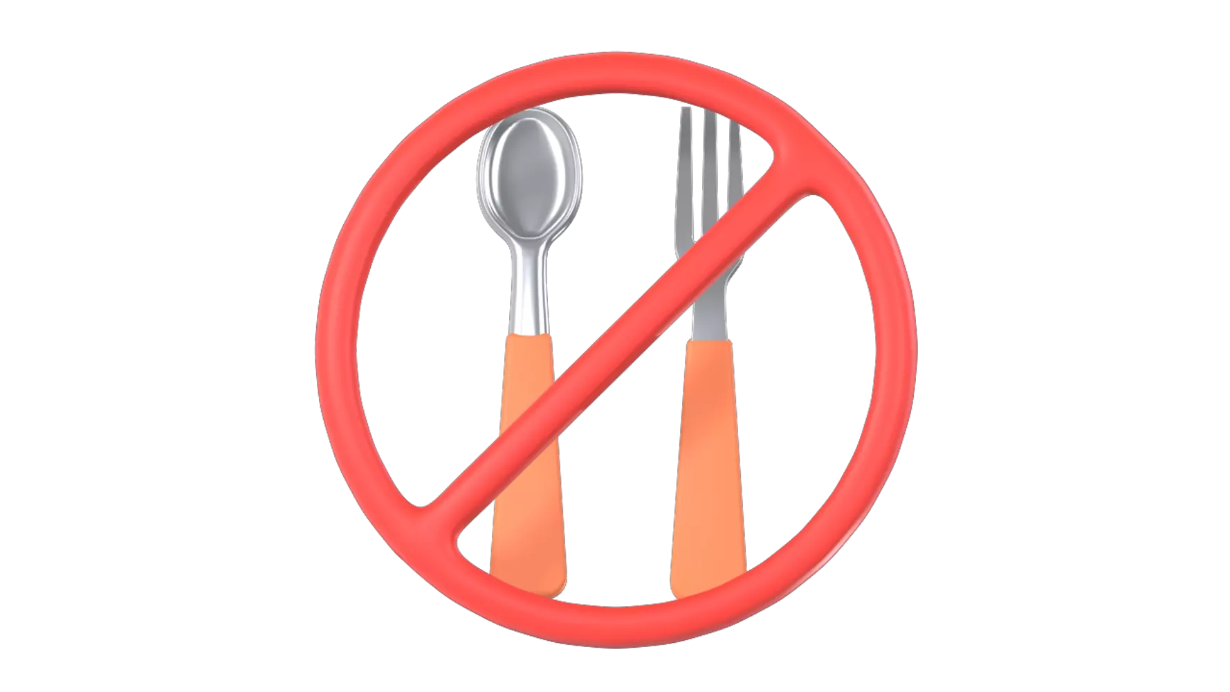 No Eating 3D Graphic