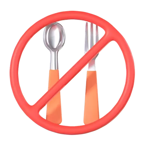 No Eating 3D Graphic