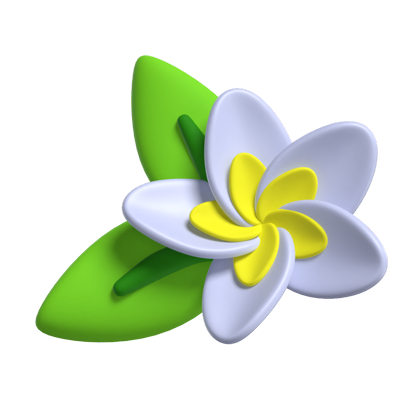 Frangipani Flower 3D Icon Model 3D Graphic
