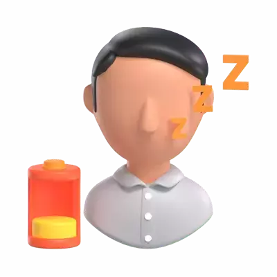 Mental Exhaustion 3D Graphic
