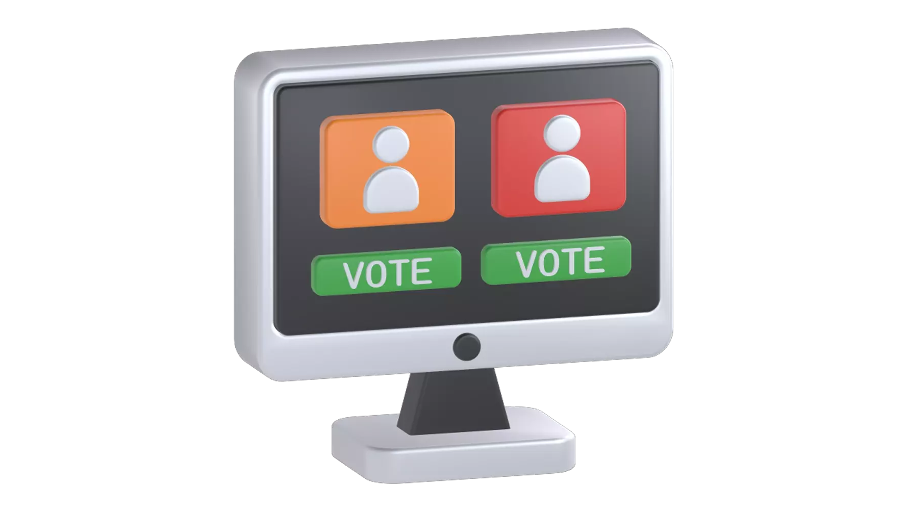 Online Voting 3D Graphic