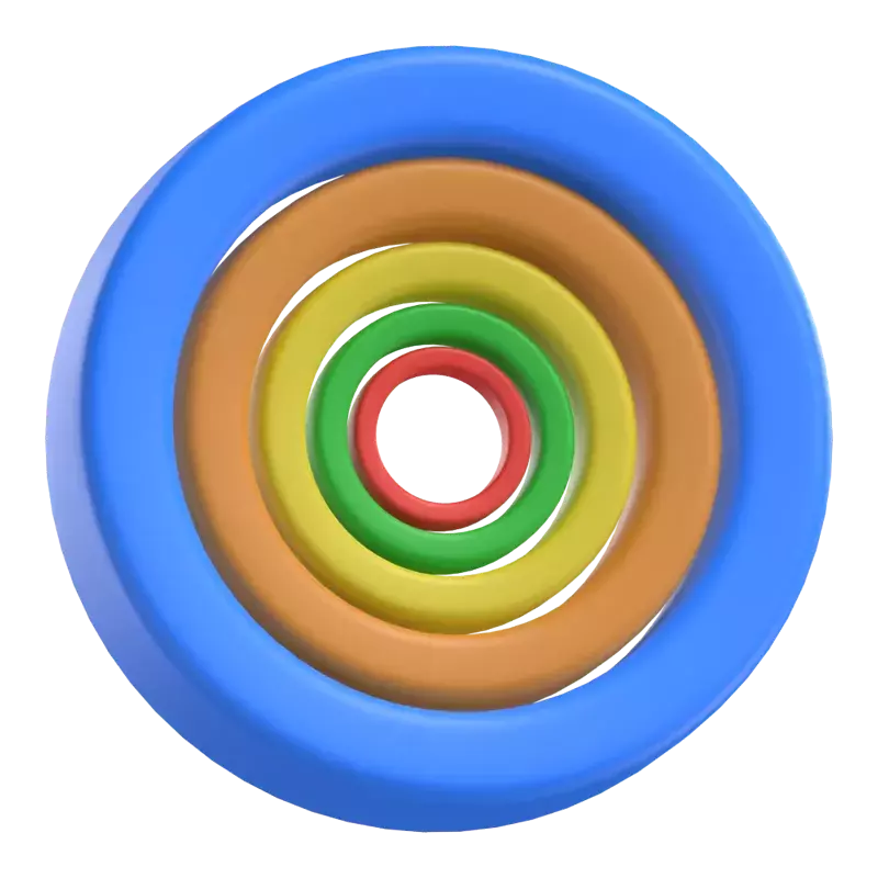 Gráfico de anéis circulares 3D Graphic