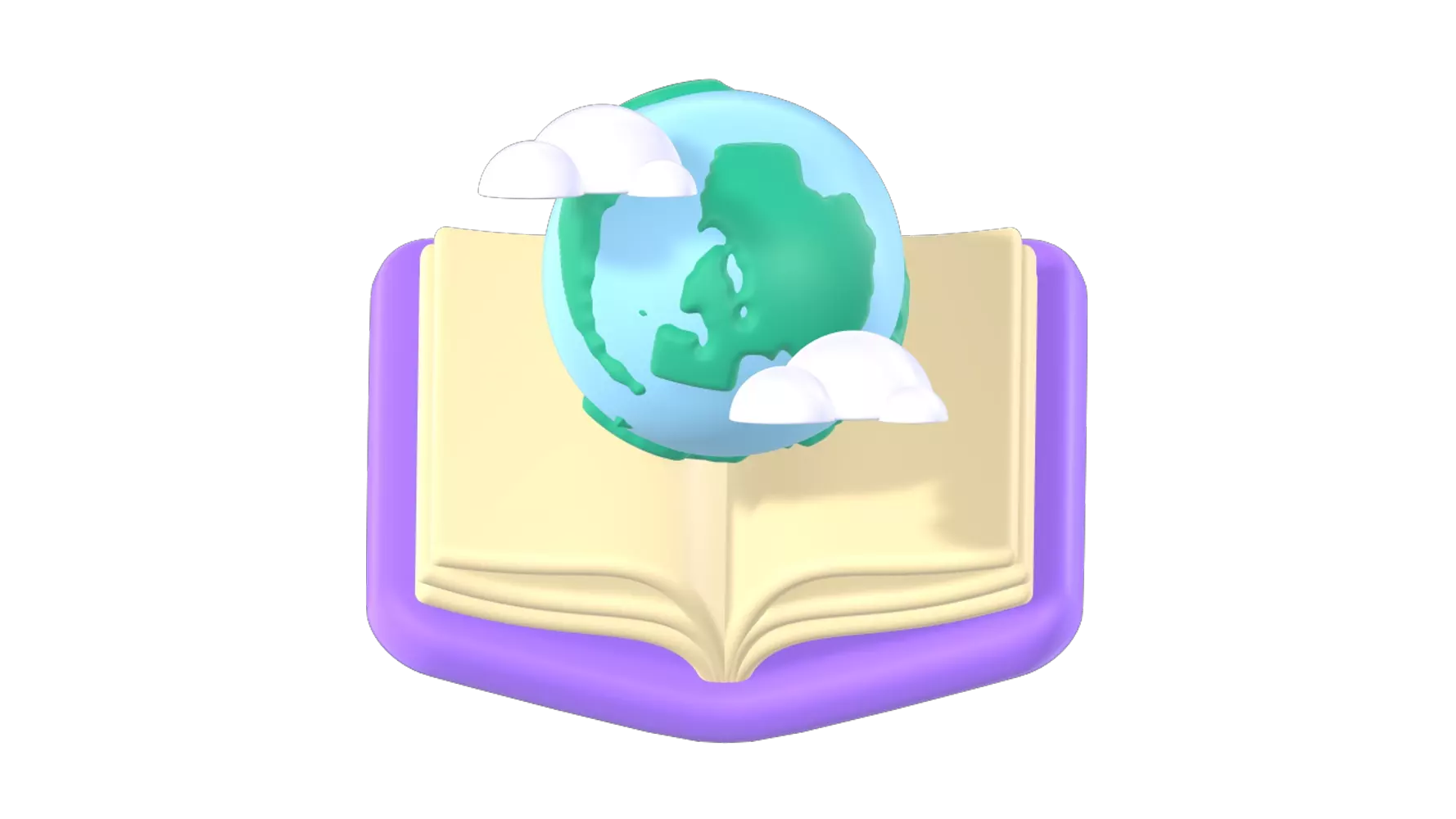 Open Book 3D Graphic