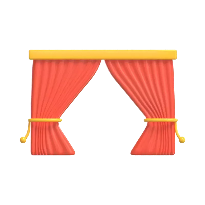 Curtains 3D Graphic