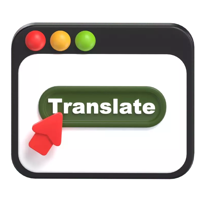 Online Translator 3D Graphic