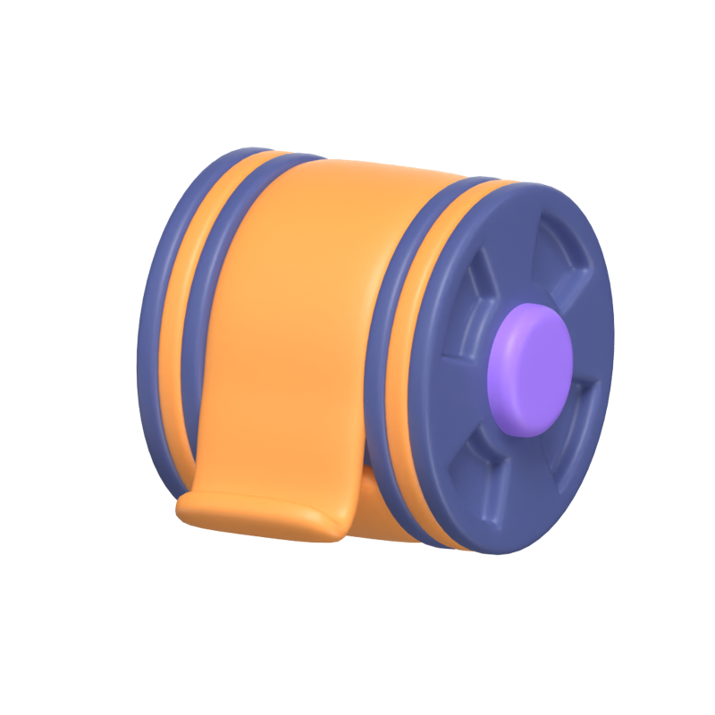 Cinema Reel 3D Icon Model 3D Graphic