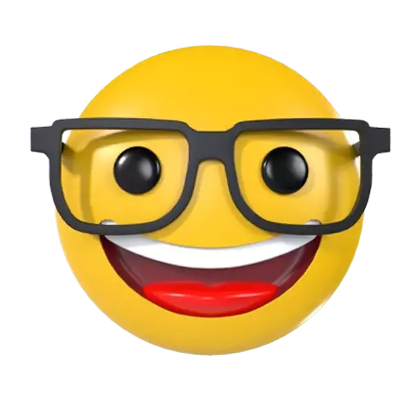 Nerd Face Emoji 3d model--fe05f121-b3dd-4d51-a8e4-84bd7808eb7e
