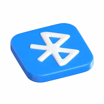 iOS Bluetooth 3D Icon Button 3D Graphic