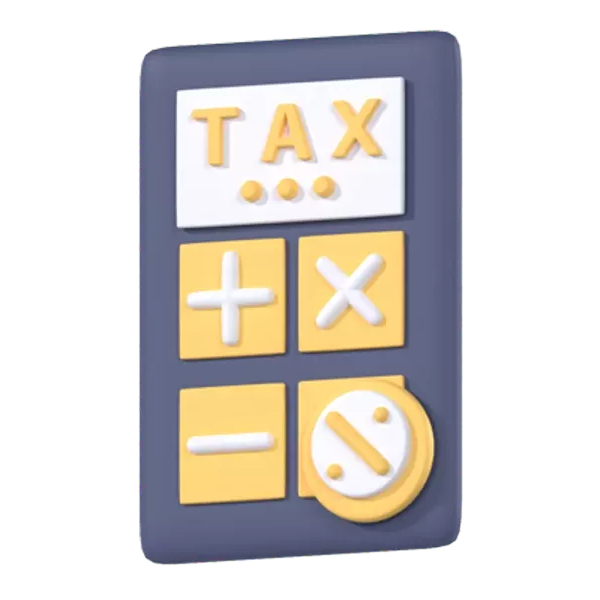 Calculate TAX 3D Graphic