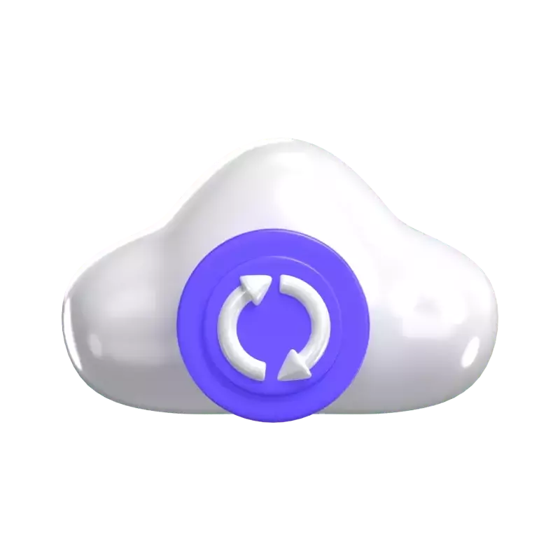 Cloud Sync 3D Graphic