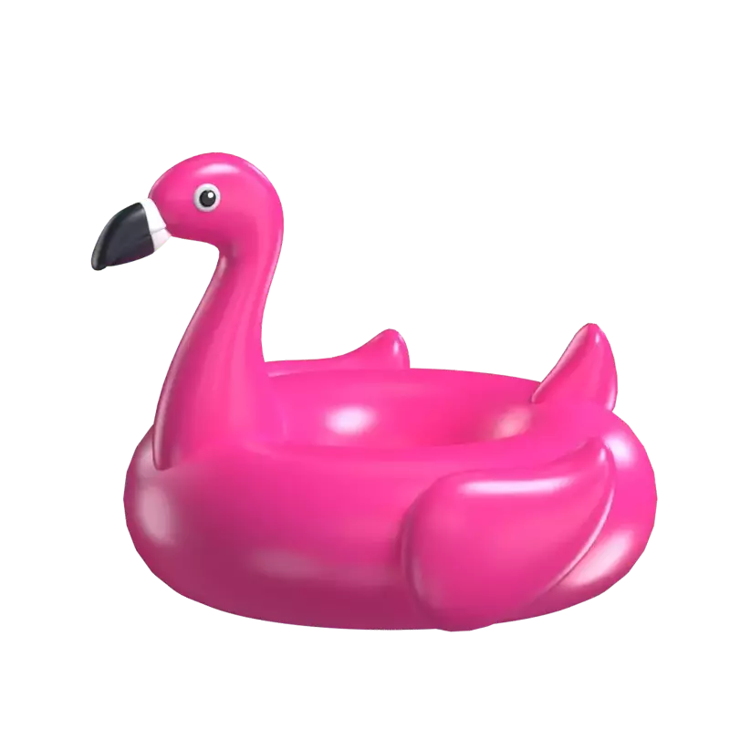 3D Flamingo Float For Pool Model Inflatable Animal To Relax And Keep One From Drowning 3D Graphic