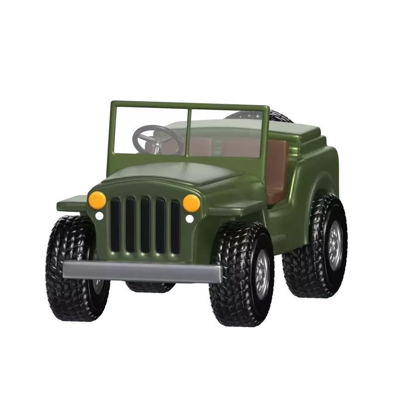 3D Military Jeep Model Tactical Off Road Vehicle 3D Graphic