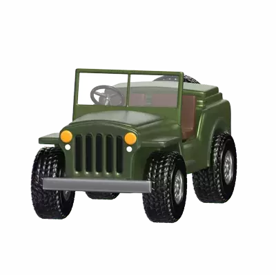 3D Military Jeep Model Tactical Off Road Vehicle 3D Graphic