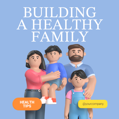 Healthy Family 3D Template