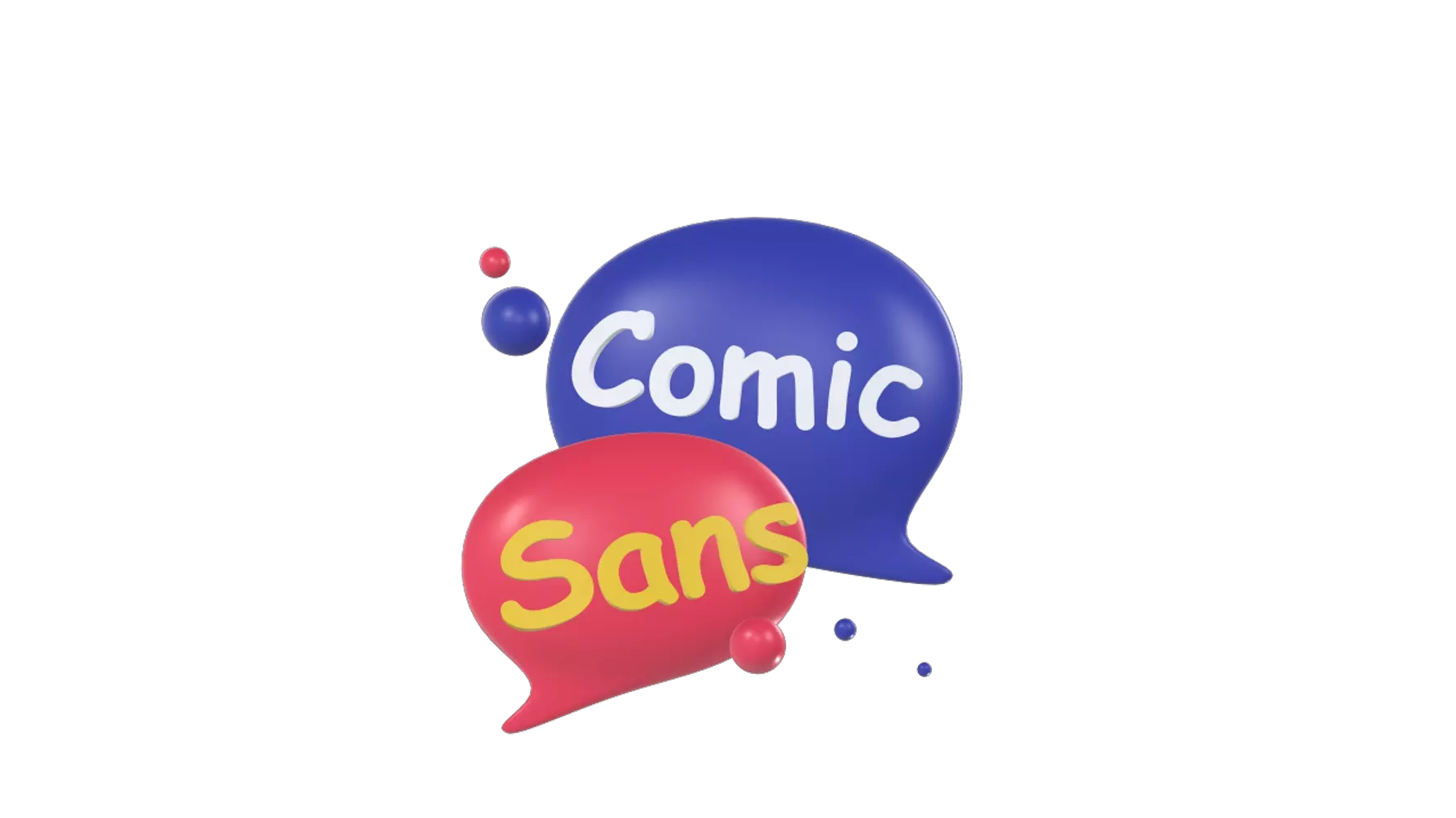 Chats em Comic Sans 3D Graphic