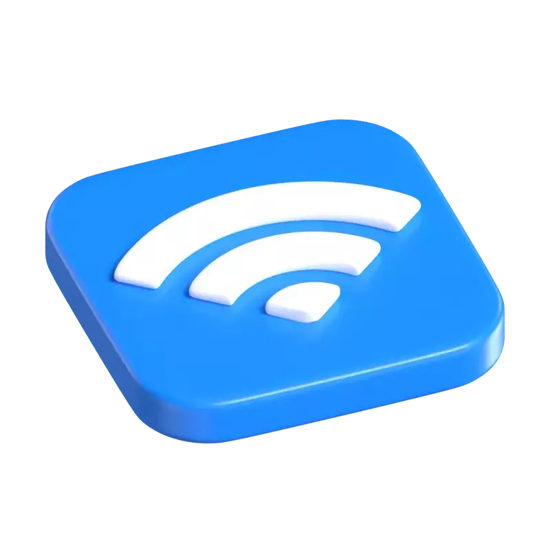 iOS Wifi 3D Icono Botón