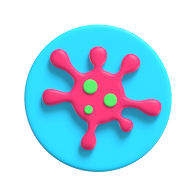 Virus Icon 3D Icon Model For Science 3D Graphic