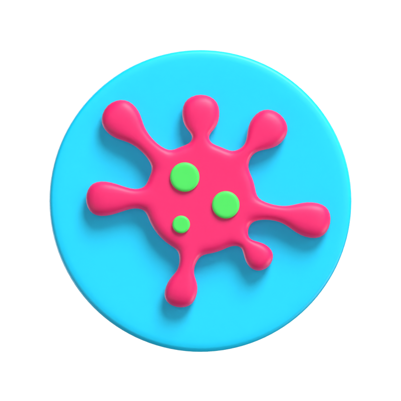 Virus Icon 3D Icon Model For Science