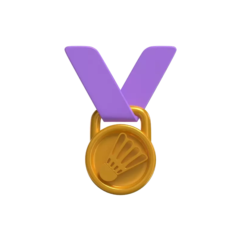 Medalha de competição de badminton 3D 3D Graphic