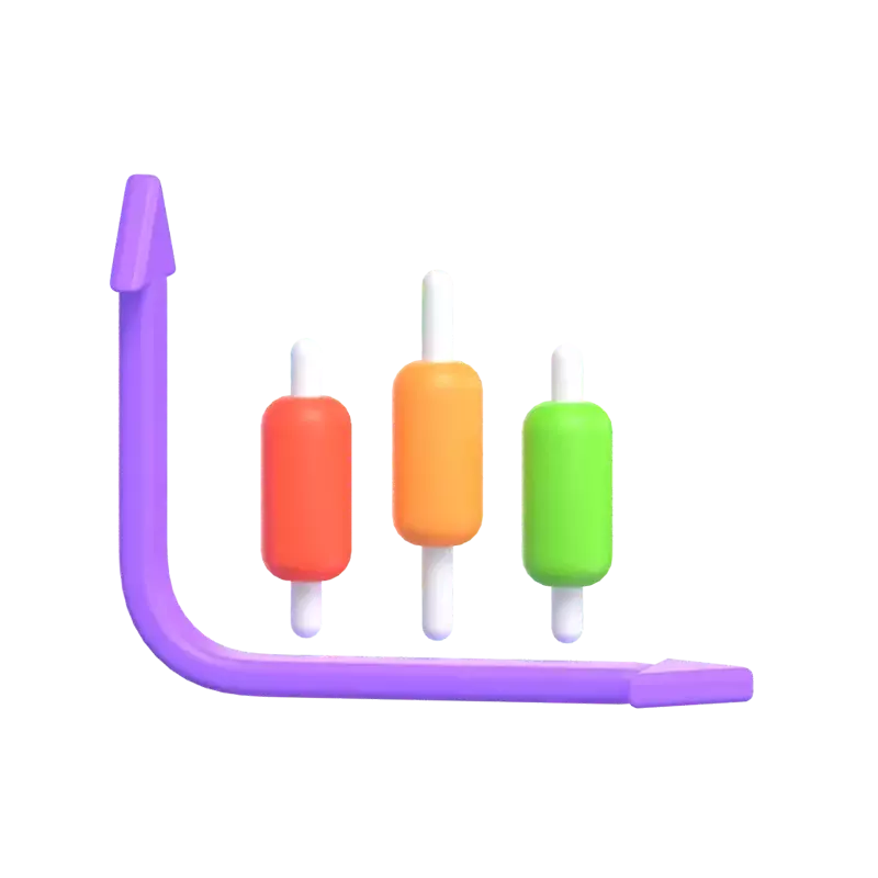 Bar Chart 3D Graphic