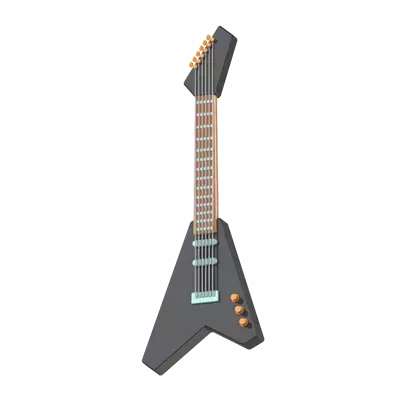 Electric Guitar Rock 3D Graphic