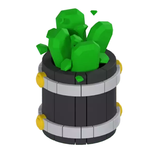 Gem Barrel 3D Graphic