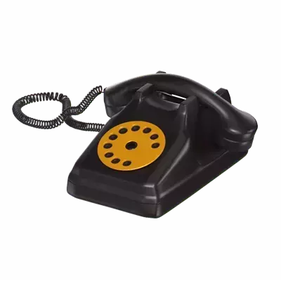 Landline Phone 3D Graphic