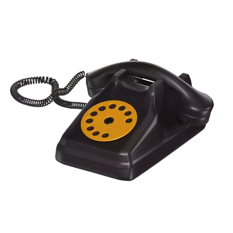 Landline Phone 3D Graphic