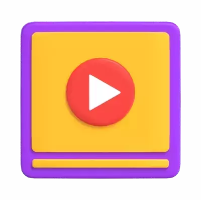 Video Player 3D Graphic