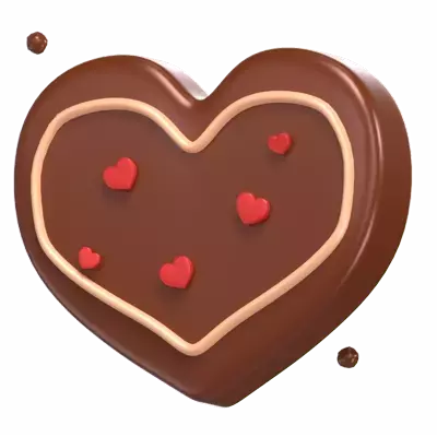 Heart Chocolate 3D Graphic
