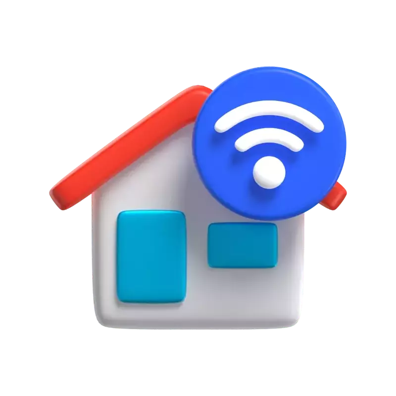 Smarthome 3D Icon Model For UI 3D Graphic