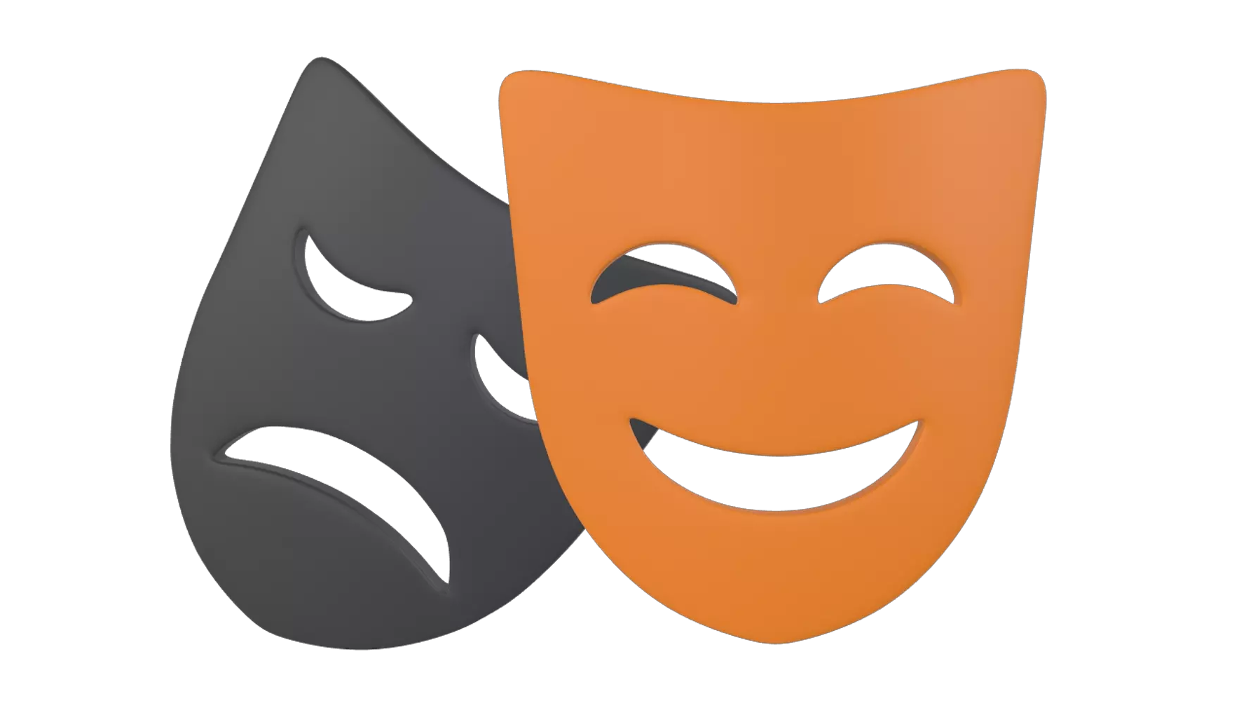 Theater Mask 3D Graphic