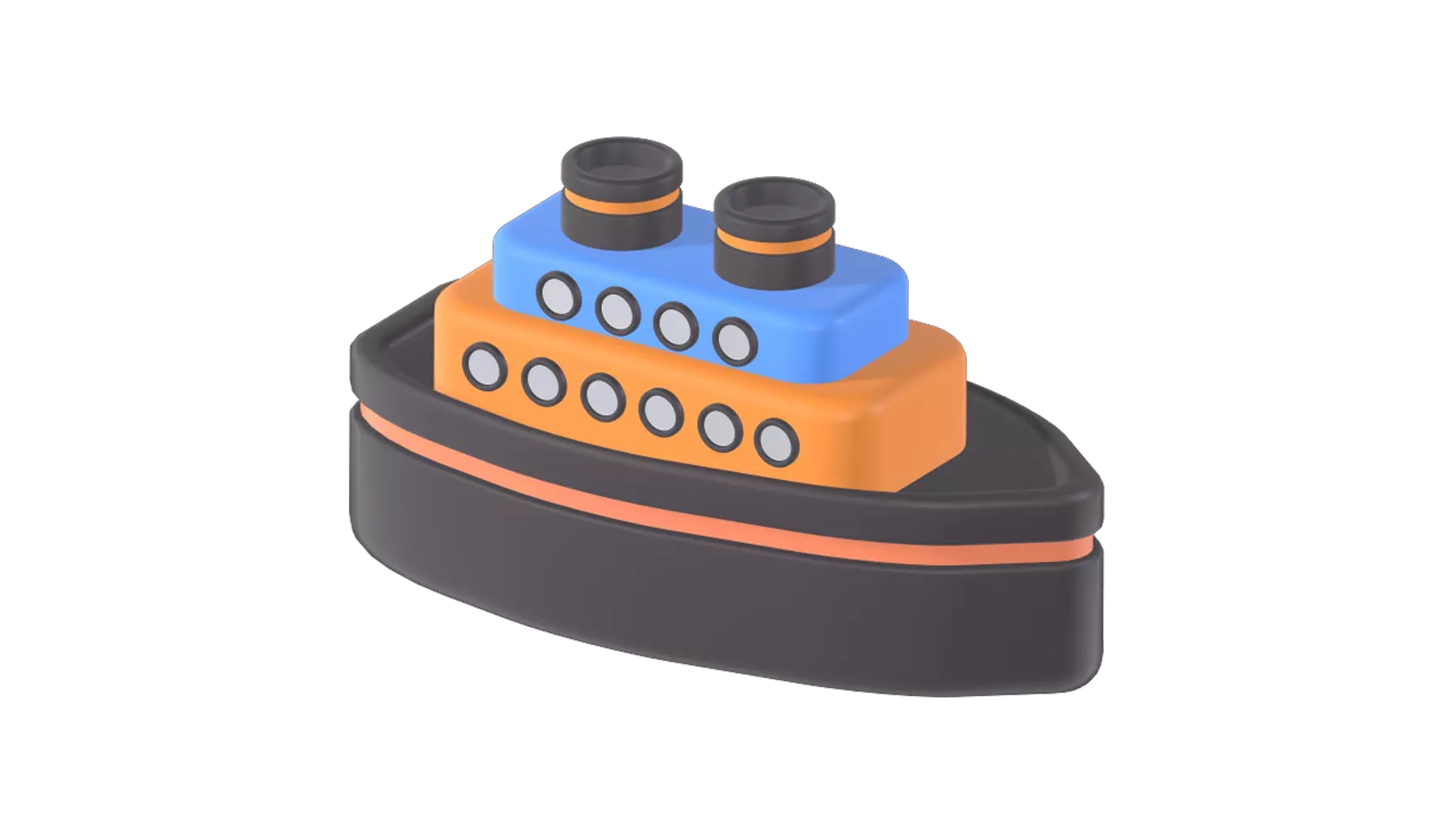 Cruise Ship 3D Graphic