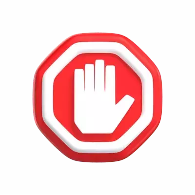 Warning 3D Icon Model For UI 3D Graphic