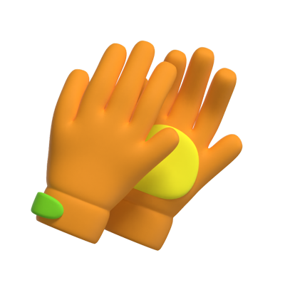 A Pair Of Gloves 3D Model 3D Graphic