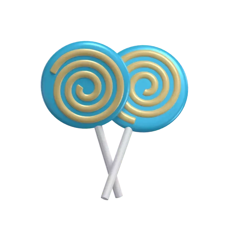 Two Sweet Lollipop 3D Icon Model 3D Graphic