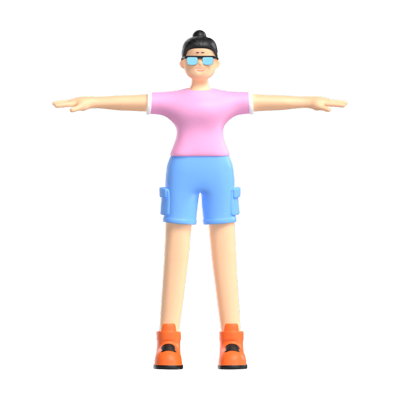 Traveling Girl 3D Graphic