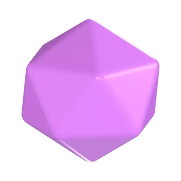 Icosahedron 3D Graphic