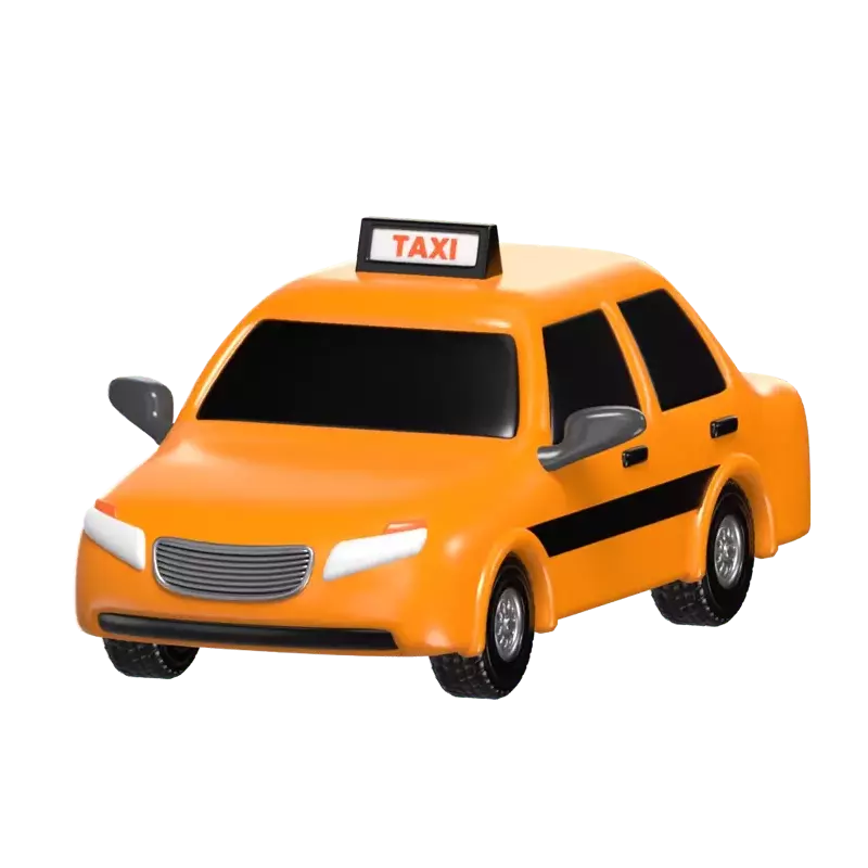 3D Yellow Taxi Model Iconic Urban Transport