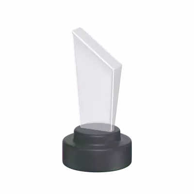 Glass Trophy 3D Icon Model For Achievement 3D Graphic