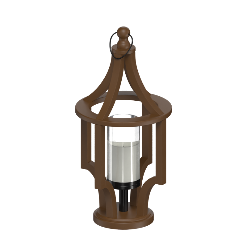 Eccentric Lantern To Carry Broad Candle Protected By Glass 3D Model 3D Graphic