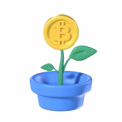 Crypto Investment 3D Graphic