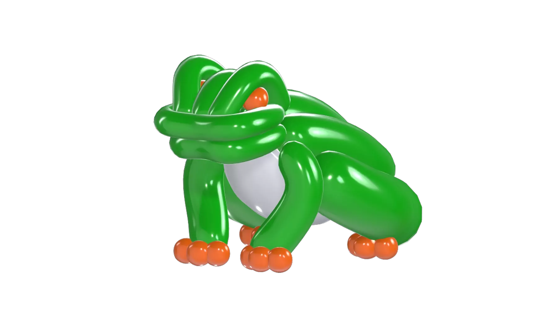 Frog Balloon 3D Graphic