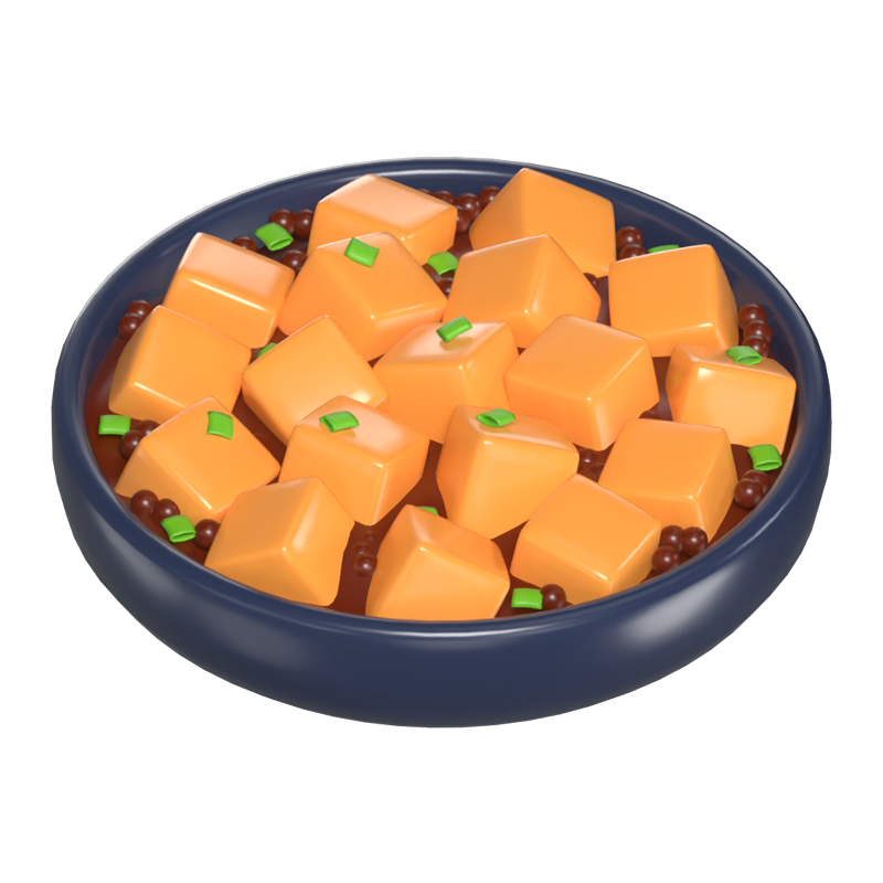 3D Mapo Tofu Bowl Model Chinese Spicy Delicacy 3D Graphic