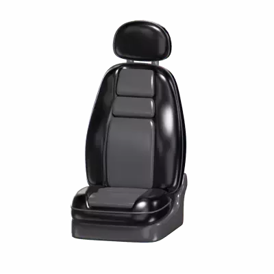 3D Car Seat Model Comfortable Automotive Seating 3D Graphic