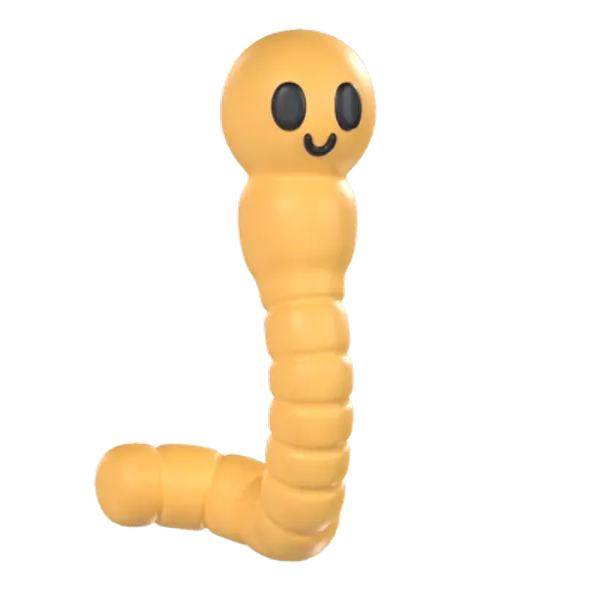 Worm 3D Graphic