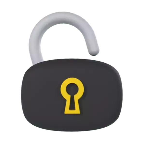 Padlock 3D Graphic