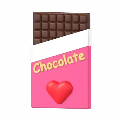 Valentine Chocolate 3D Graphic